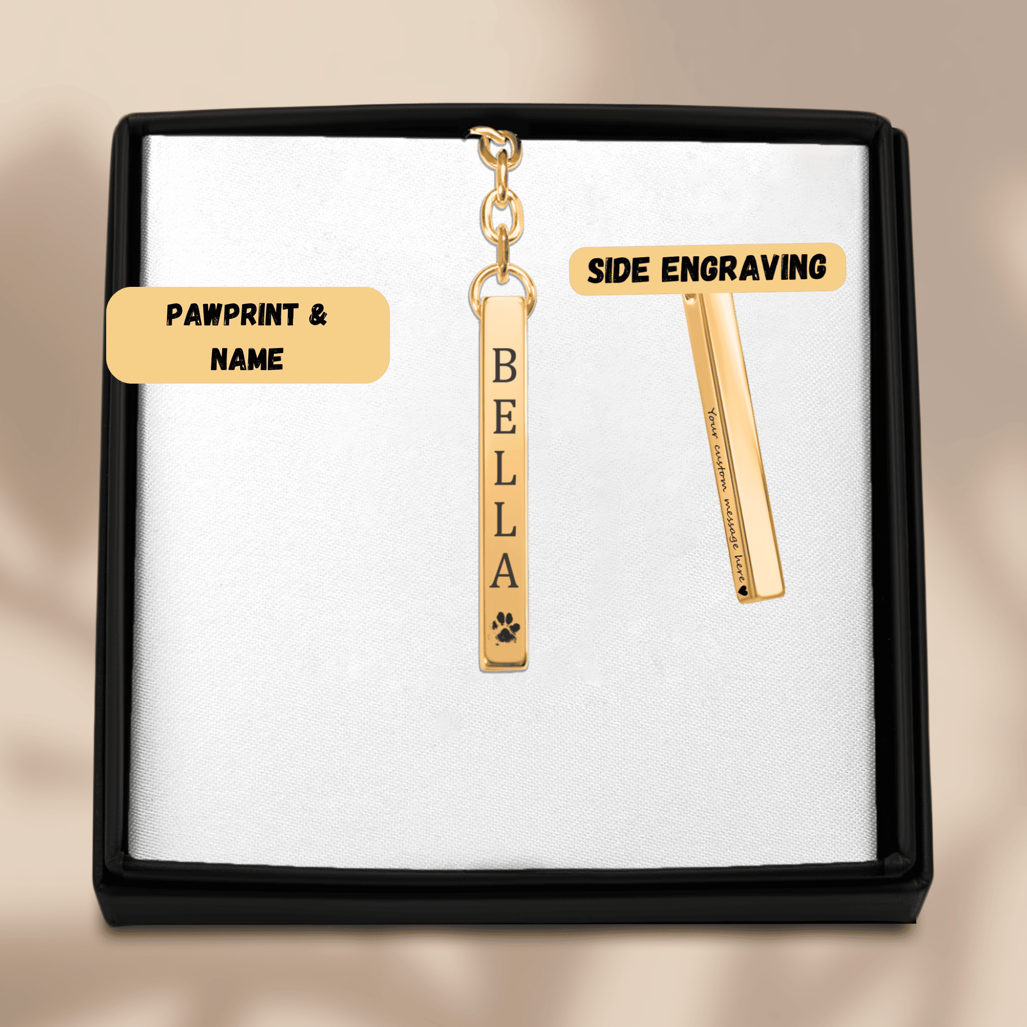 Pet Name Keychain