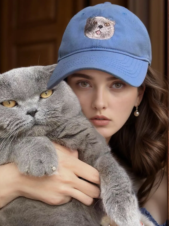 Custom Pet Portrait Dad Hat