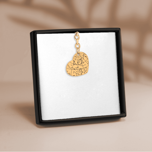 Star Map Heart Keychain
