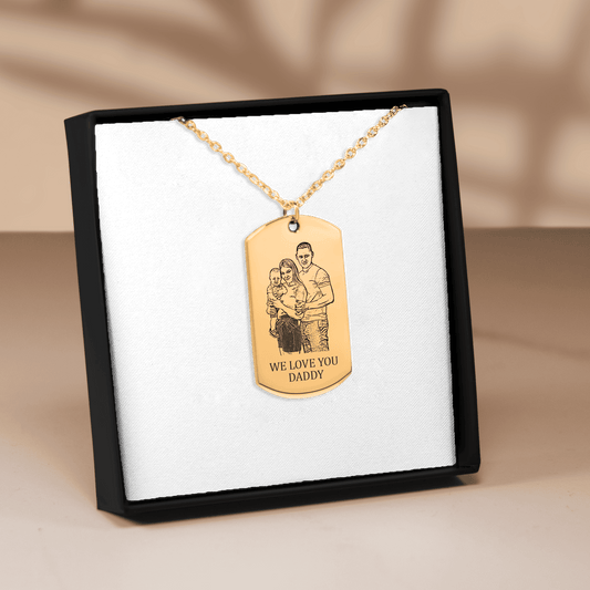 Family Tag Portrait Necklace